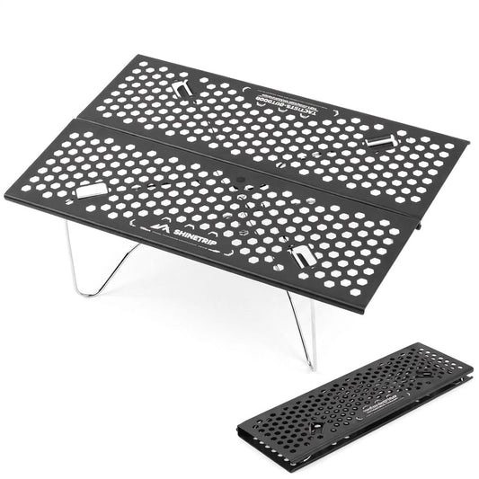 MANM Ultralight Folding Camping Table 304g – ultra-light backpacking table with stainless steel X-cross legs that sets up in 3 seconds and supports 20kg